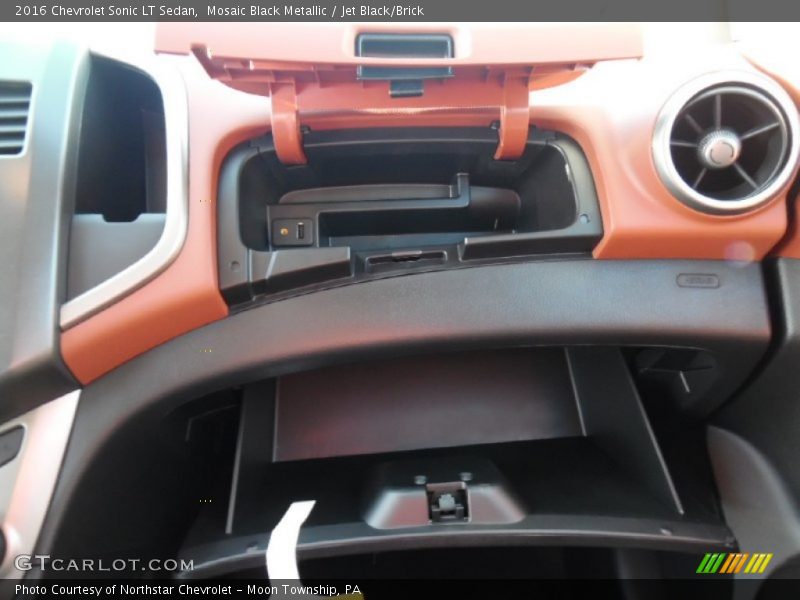 Mosaic Black Metallic / Jet Black/Brick 2016 Chevrolet Sonic LT Sedan