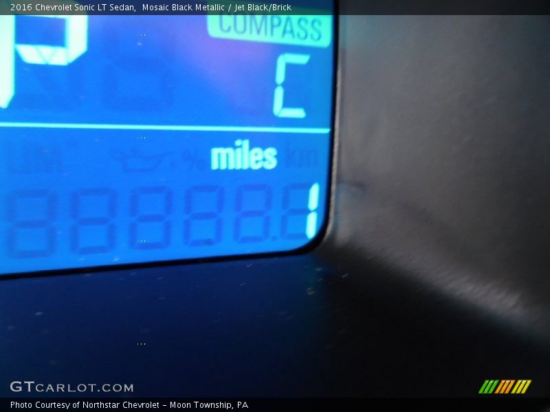 Mosaic Black Metallic / Jet Black/Brick 2016 Chevrolet Sonic LT Sedan