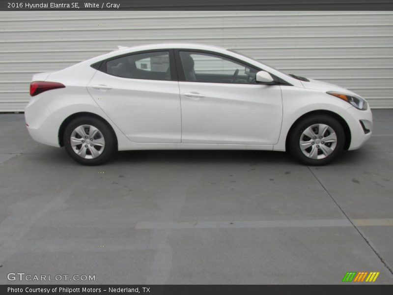 White / Gray 2016 Hyundai Elantra SE