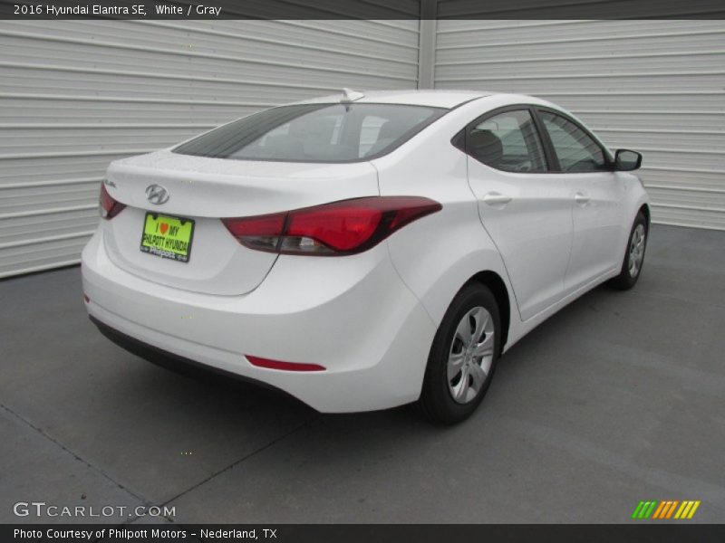 White / Gray 2016 Hyundai Elantra SE