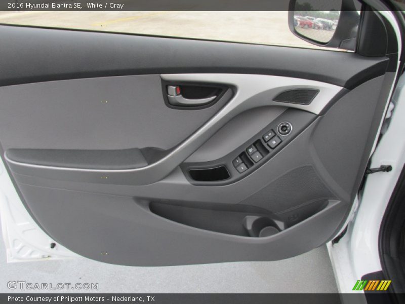 White / Gray 2016 Hyundai Elantra SE