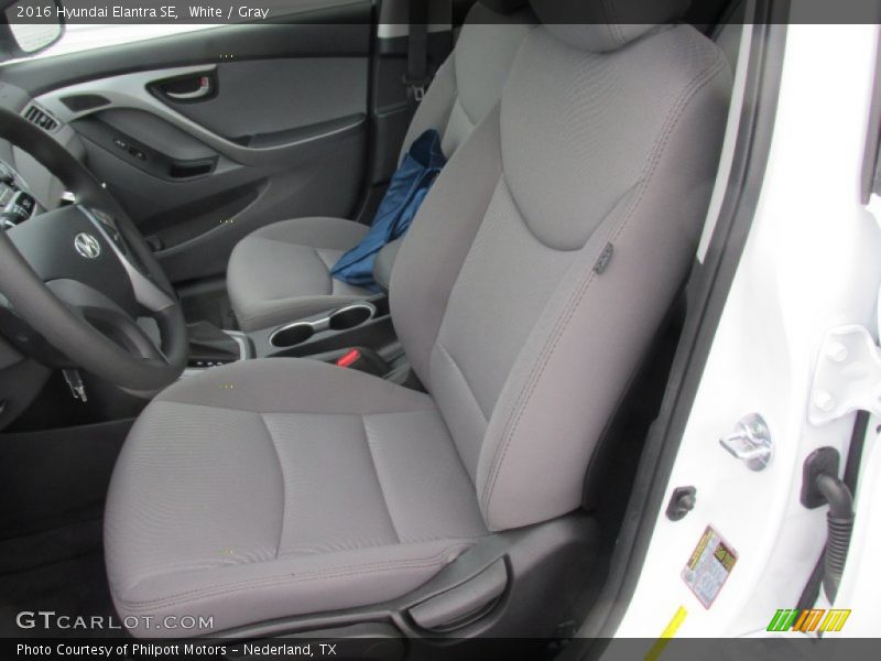 White / Gray 2016 Hyundai Elantra SE
