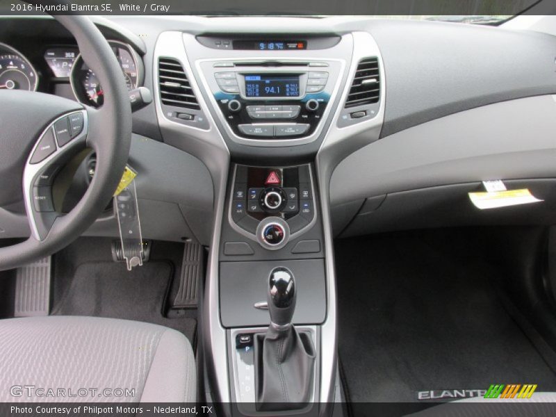 White / Gray 2016 Hyundai Elantra SE
