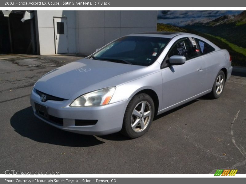 Satin Silver Metallic / Black 2003 Honda Accord EX Coupe