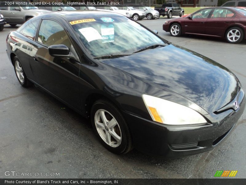 Nighthawk Black Pearl / Black 2004 Honda Accord EX-L Coupe