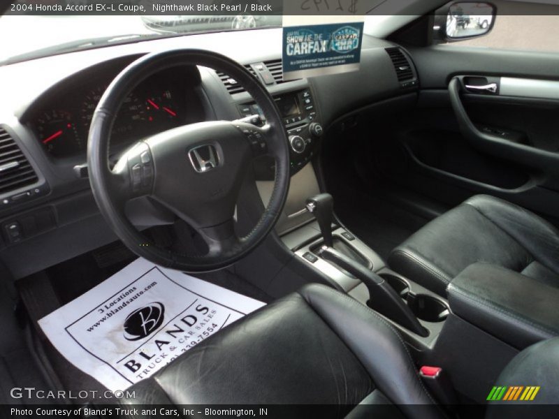 Nighthawk Black Pearl / Black 2004 Honda Accord EX-L Coupe