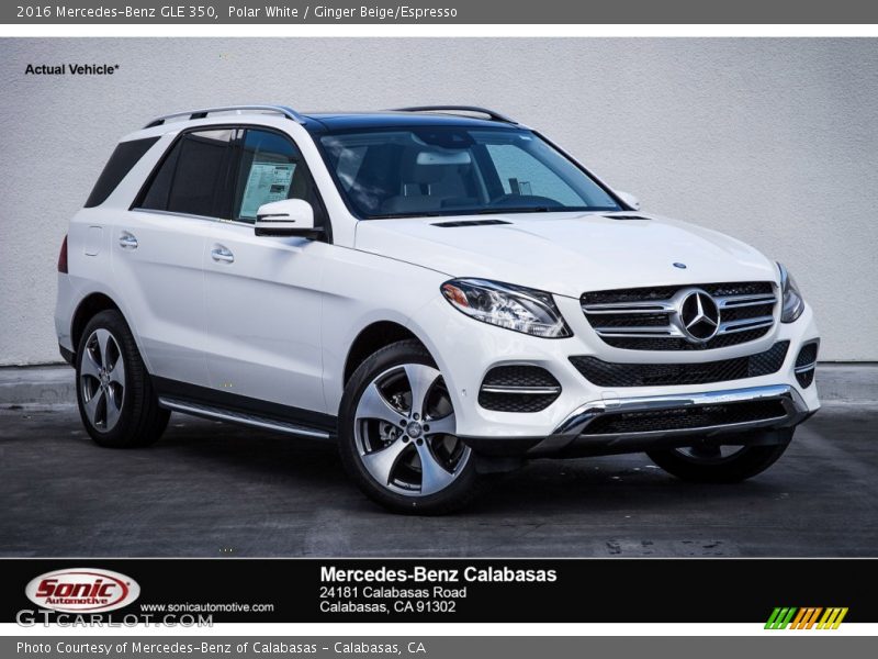 Polar White / Ginger Beige/Espresso 2016 Mercedes-Benz GLE 350