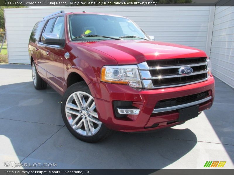 Ruby Red Metallic / King Ranch Mesa Brown/Ebony 2016 Ford Expedition EL King Ranch