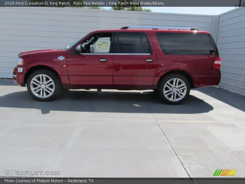 Ruby Red Metallic / King Ranch Mesa Brown/Ebony 2016 Ford Expedition EL King Ranch