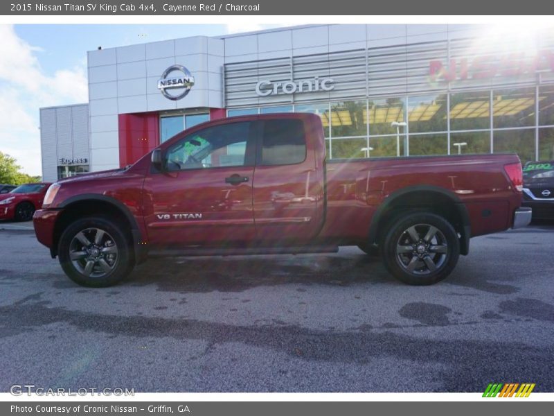 Cayenne Red / Charcoal 2015 Nissan Titan SV King Cab 4x4