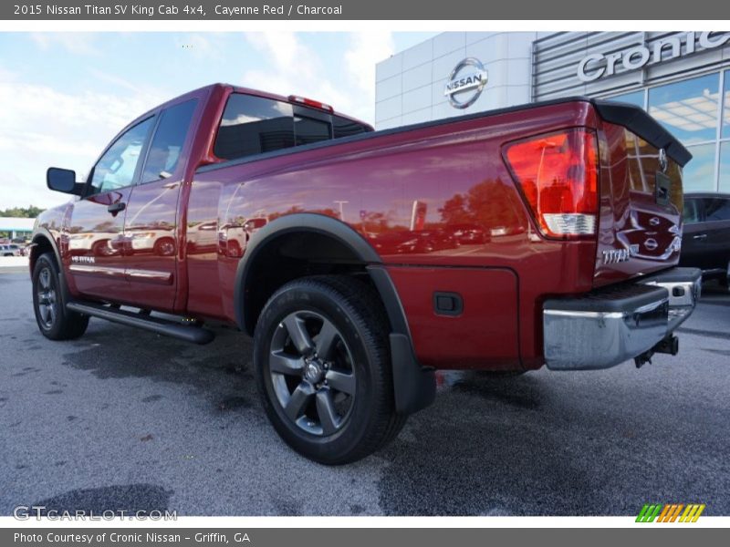 Cayenne Red / Charcoal 2015 Nissan Titan SV King Cab 4x4