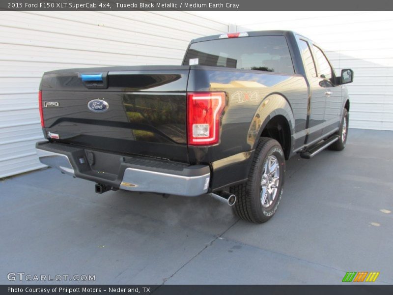 Tuxedo Black Metallic / Medium Earth Gray 2015 Ford F150 XLT SuperCab 4x4