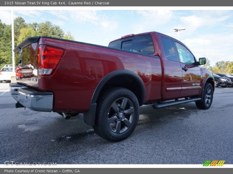 Cayenne Red / Charcoal 2015 Nissan Titan SV King Cab 4x4