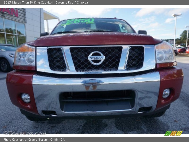 Cayenne Red / Charcoal 2015 Nissan Titan SV King Cab 4x4