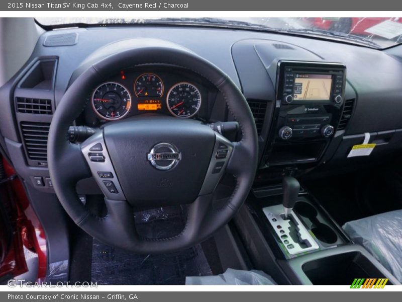 Cayenne Red / Charcoal 2015 Nissan Titan SV King Cab 4x4