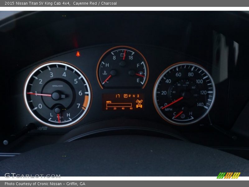 Cayenne Red / Charcoal 2015 Nissan Titan SV King Cab 4x4