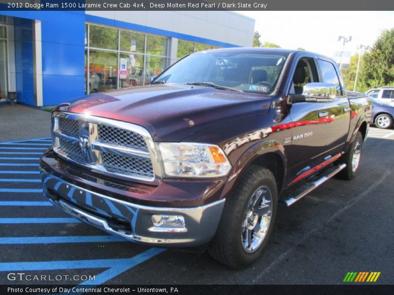 Deep Molten Red Pearl / Dark Slate Gray 2012 Dodge Ram 1500 Laramie Crew Cab 4x4