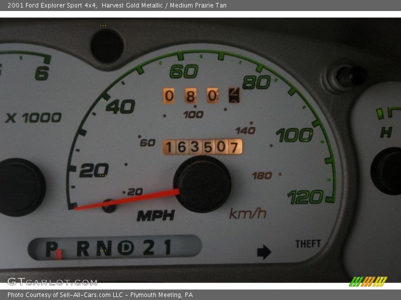 Harvest Gold Metallic / Medium Prairie Tan 2001 Ford Explorer Sport 4x4