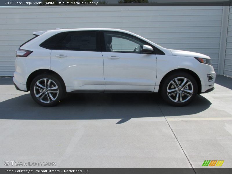 White Platinum Metallic / Ebony 2015 Ford Edge Sport