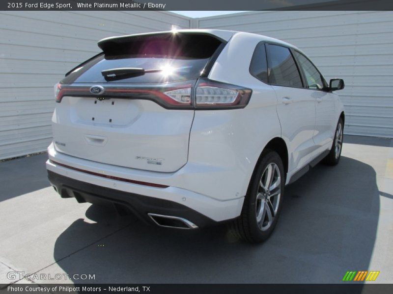 White Platinum Metallic / Ebony 2015 Ford Edge Sport