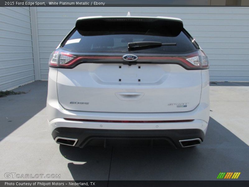 White Platinum Metallic / Ebony 2015 Ford Edge Sport