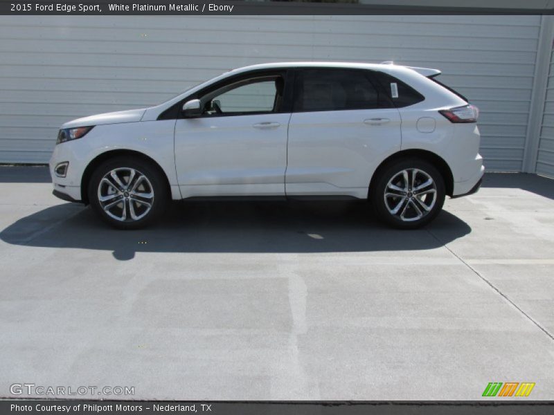 White Platinum Metallic / Ebony 2015 Ford Edge Sport