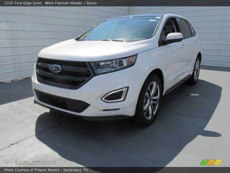 White Platinum Metallic / Ebony 2015 Ford Edge Sport
