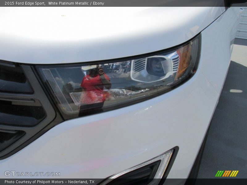 White Platinum Metallic / Ebony 2015 Ford Edge Sport