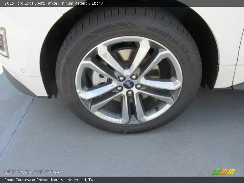 White Platinum Metallic / Ebony 2015 Ford Edge Sport