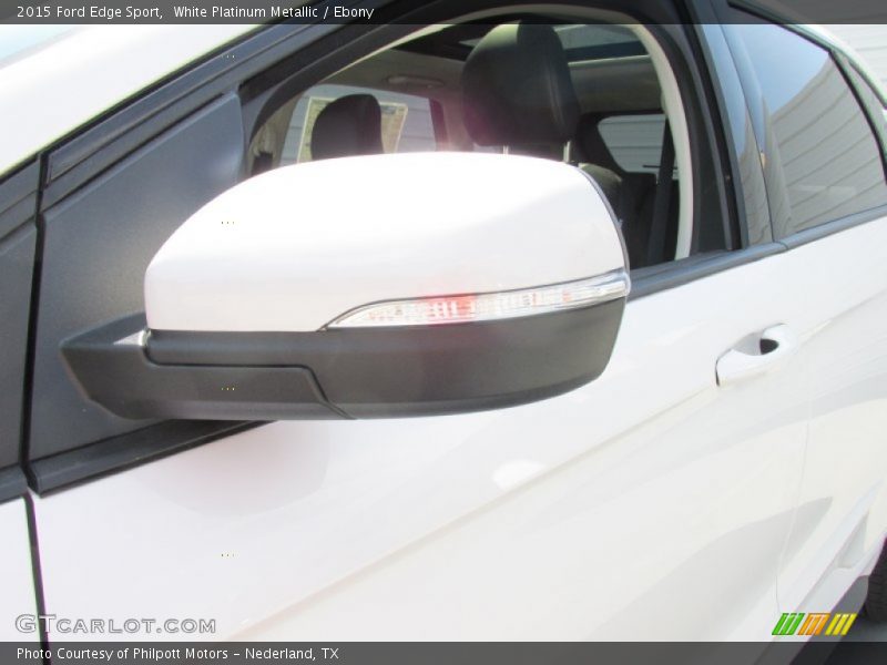 White Platinum Metallic / Ebony 2015 Ford Edge Sport