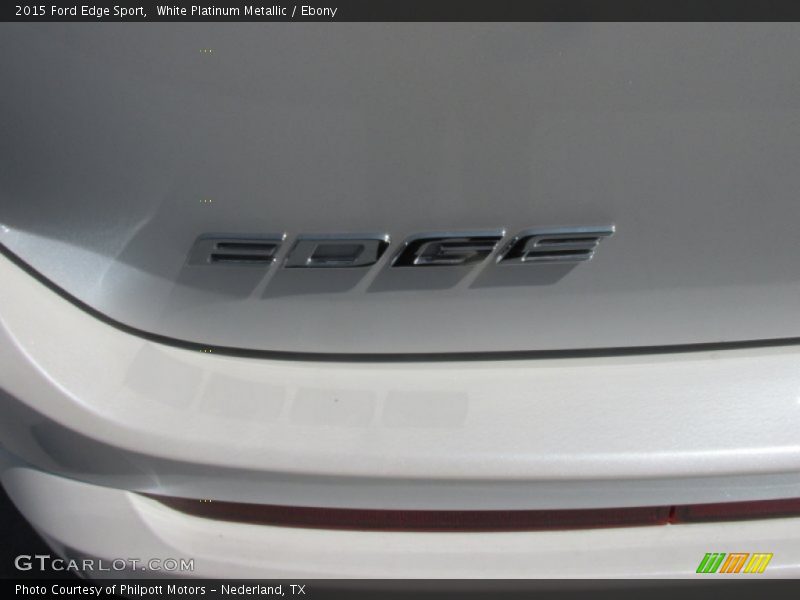 White Platinum Metallic / Ebony 2015 Ford Edge Sport