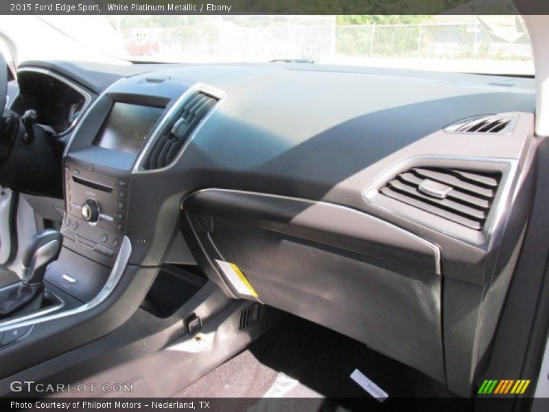 White Platinum Metallic / Ebony 2015 Ford Edge Sport
