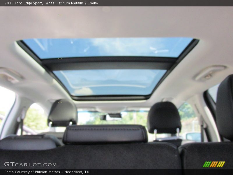White Platinum Metallic / Ebony 2015 Ford Edge Sport