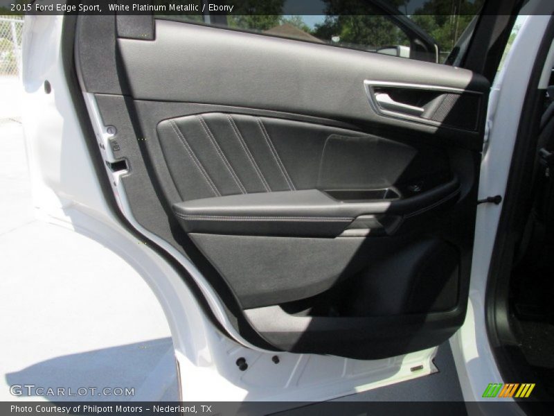White Platinum Metallic / Ebony 2015 Ford Edge Sport