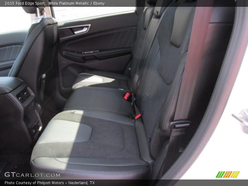 White Platinum Metallic / Ebony 2015 Ford Edge Sport