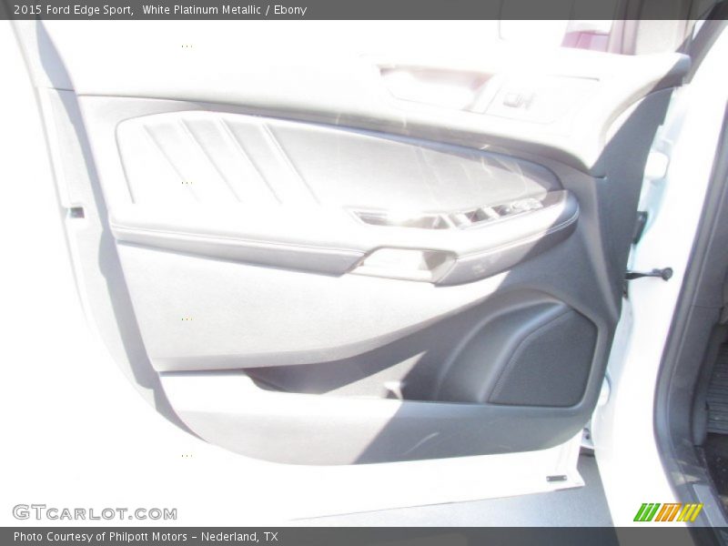 White Platinum Metallic / Ebony 2015 Ford Edge Sport