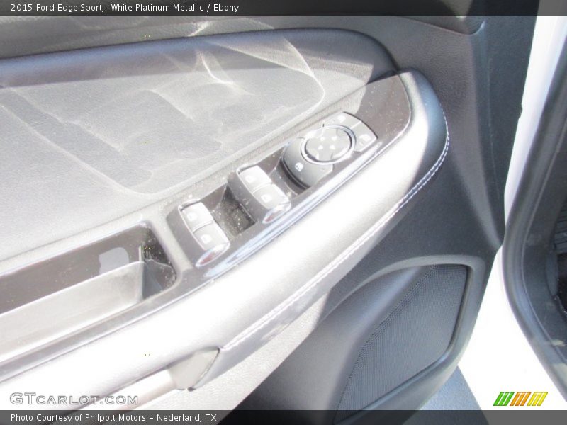 White Platinum Metallic / Ebony 2015 Ford Edge Sport