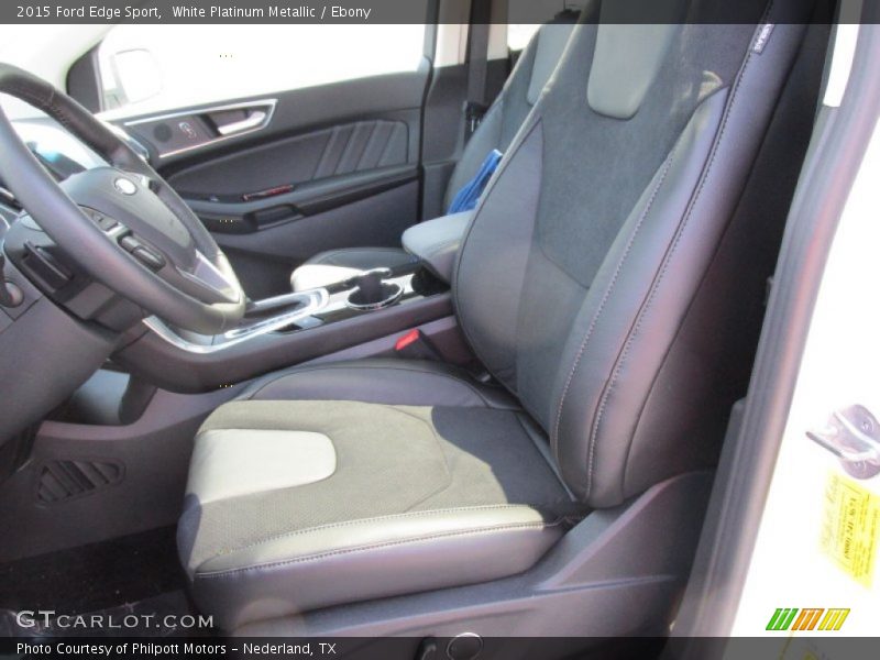 White Platinum Metallic / Ebony 2015 Ford Edge Sport