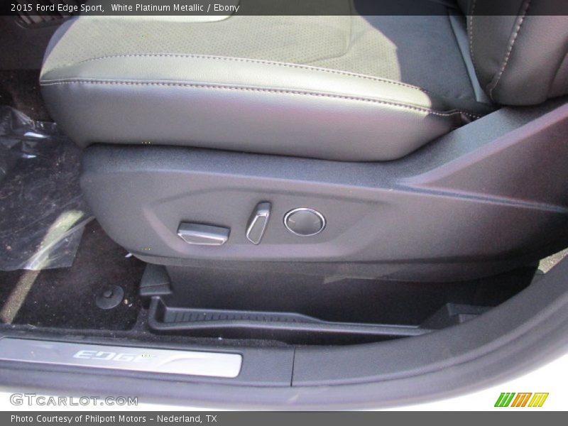 White Platinum Metallic / Ebony 2015 Ford Edge Sport