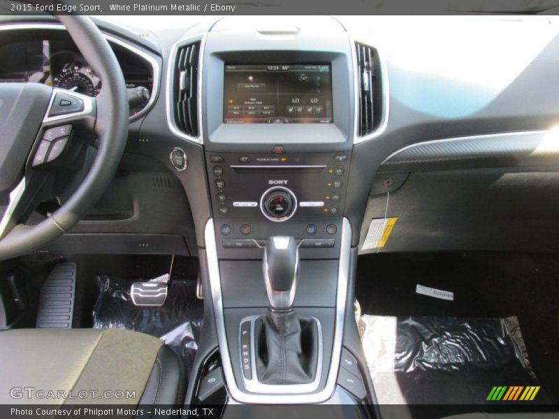 White Platinum Metallic / Ebony 2015 Ford Edge Sport