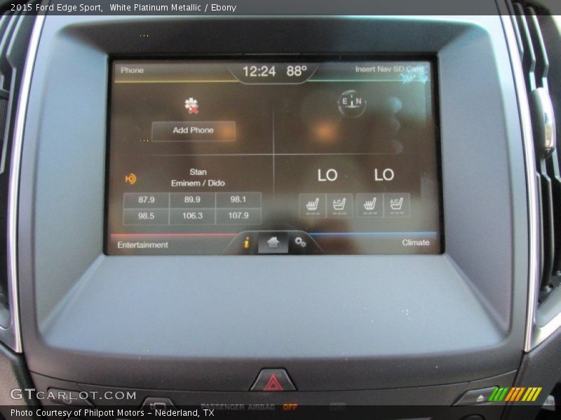 White Platinum Metallic / Ebony 2015 Ford Edge Sport