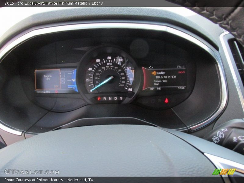 White Platinum Metallic / Ebony 2015 Ford Edge Sport