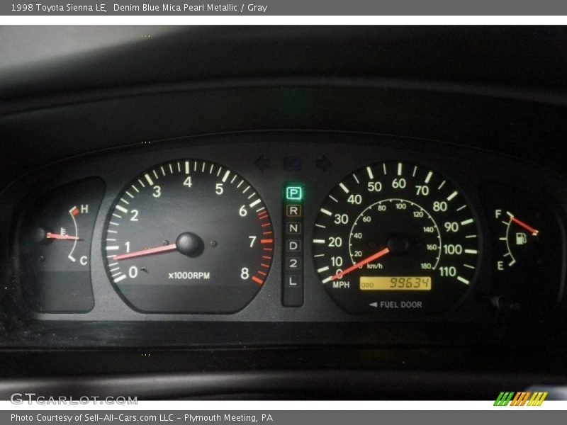 Denim Blue Mica Pearl Metallic / Gray 1998 Toyota Sienna LE