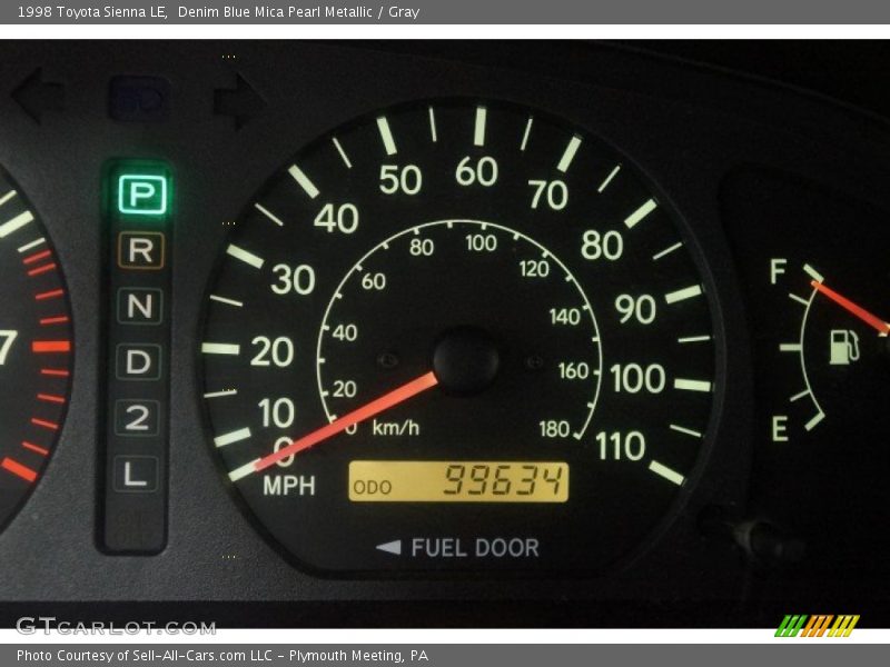 Denim Blue Mica Pearl Metallic / Gray 1998 Toyota Sienna LE