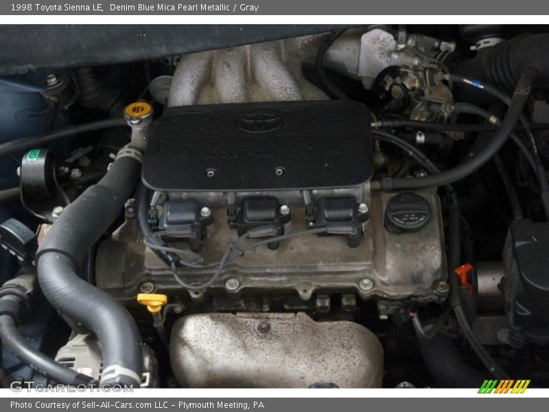 Denim Blue Mica Pearl Metallic / Gray 1998 Toyota Sienna LE
