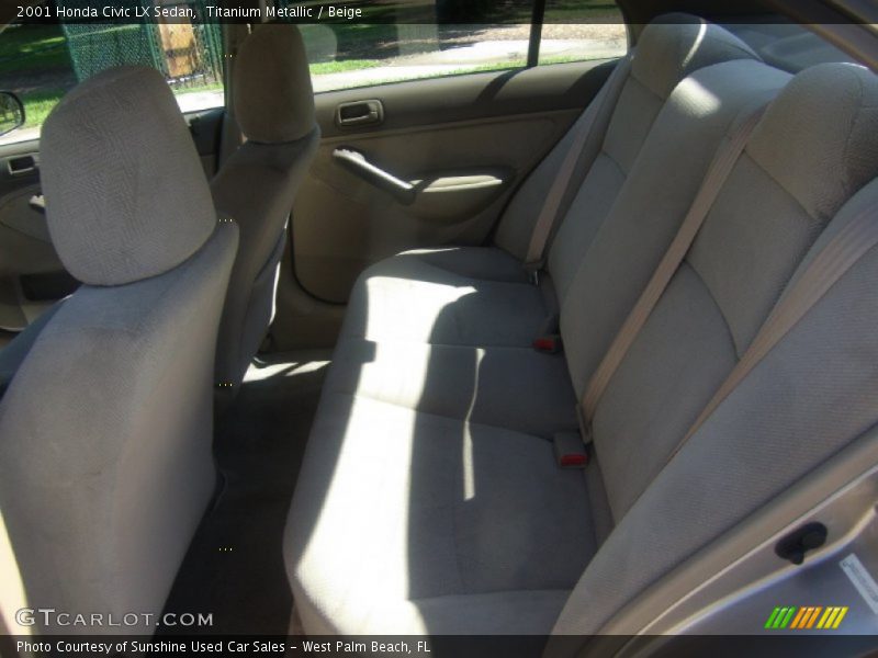 Titanium Metallic / Beige 2001 Honda Civic LX Sedan