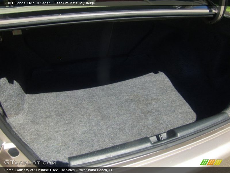 Titanium Metallic / Beige 2001 Honda Civic LX Sedan