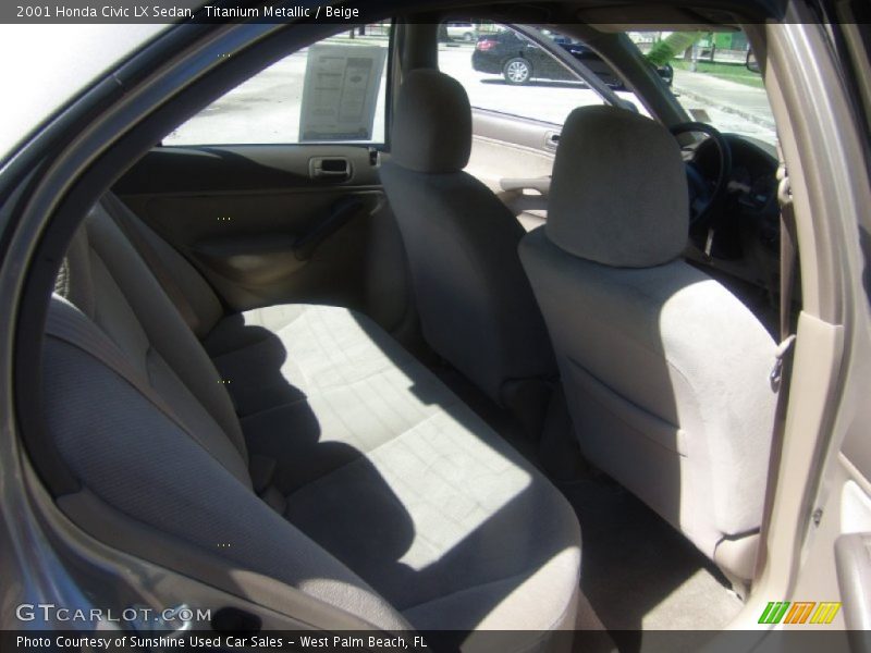 Titanium Metallic / Beige 2001 Honda Civic LX Sedan