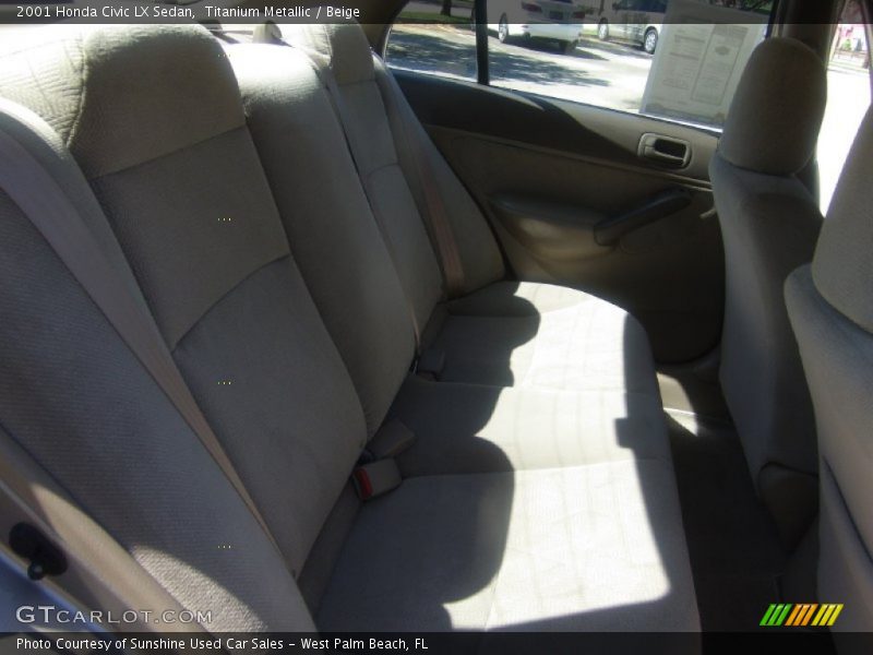 Titanium Metallic / Beige 2001 Honda Civic LX Sedan