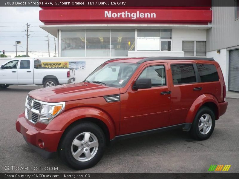 Sunburst Orange Pearl / Dark Slate Gray 2008 Dodge Nitro SXT 4x4